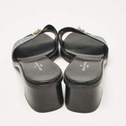 مملوكة مسبقًا Louis Vuitton Multicolor LV Pop Monogram Canvas Lock It Mule Sandals Size 38