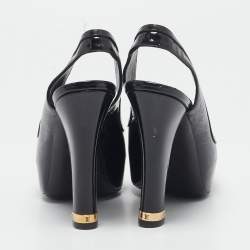 Louis Vuitton Amarante Monogram Vernis Tamara Slingback Pumps Size 37