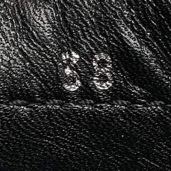 Louis Vuitton Black Monogram Empreinte Leather Gloria Loafers Size 38