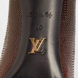Louis Vuitton Black/Red Sequins Liza Pointed Toe Pumps Size 40