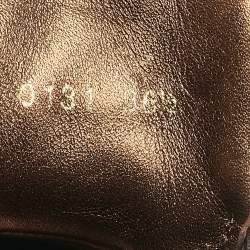 Louis Vuitton Brown Monogram Canvas and Crocodile Punchy High Top Sneakers Size 36.5
