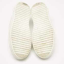 Louis Vuitton White/Beige Leather Time Out Sneakers Size 39