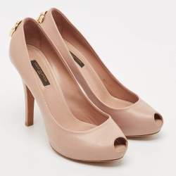 Louis Vuitton Beige Leather Oh Really! Pumps Size 35.5