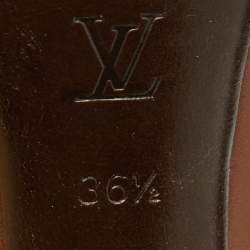 Louis Vuitton Brown Leather Oh Really! Platform Peep Toe Pumps Size 36.5