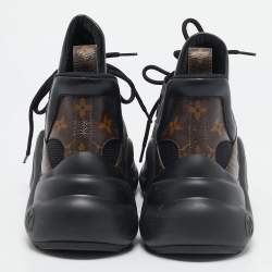 Louis Vuitton Black Mesh and Monogram Canvas Archlight Sneakers Size 41