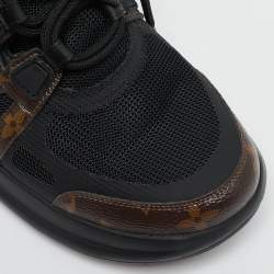 Louis Vuitton Black Mesh and Monogram Canvas Archlight Sneakers Size 41