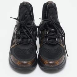 Louis Vuitton Black Mesh and Monogram Canvas Archlight Sneakers Size 41
