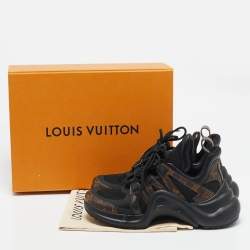 Louis Vuitton Black Mesh and Monogram Canvas Archlight Sneakers Size 41
