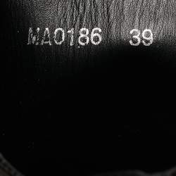 Pre Owned Louis Vuitton Black/Brown Suede And Monogram Leather Laureate Platform Desert Ankle Boots Size 39