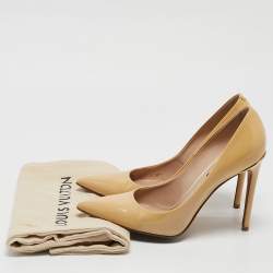 Louis Vuitton Cream Patent Leather Eyeline Pumps Size 37.5