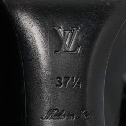 Pre Owned حذاء كعب عالي لوي فيتون جلد براءات اختراع أسود إيلين مقاس 37.5