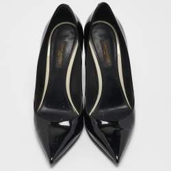 Pre Owned حذاء كعب عالي لوي فيتون جلد براءات اختراع أسود إيلين مقاس 37.5