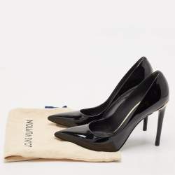 Pre Owned Louis Vuitton Black Patent Leather Eyeline Pumps Size 37