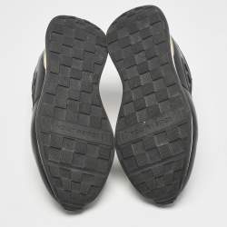 Louis Vuitton Brown/Black Leather and Canvas Neo Run Away Sneakers Size 39