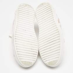 Louis Vuitton White Leather Graffiti Logo Low Top Sneakers Size 39