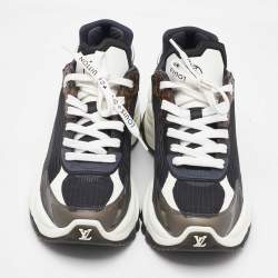 Louis Vuitton Multicolor Mesh and Monogram Canvas Run 55 Sneakers Size 36.5