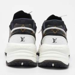 Louis Vuitton Multicolor Mesh and Monogram Canvas Run 55 Sneakers Size 36.5