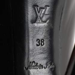 Louis Vuitton Black Patent Leather Oh Really! Platform Pumps Size 38