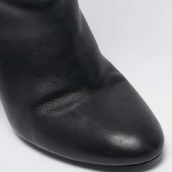 Louis Vuitton Black Leather Donna Knee Length Boots Size 37