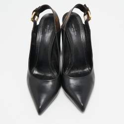 مملوكة مسبقًا Louis Vuitton Black Monogram Canvas and Leather Matchmake Slingback Pumps Size 41