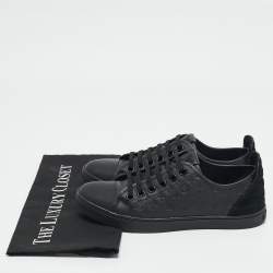 Louis Vuitton Black Monogram Empreinte Leather And Suede Low Top Sneakers Size 36