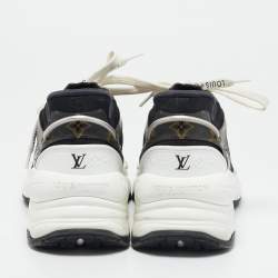 Louis Vuitton Multicolor Mesh and Monogram Canvas Run 55 Sneakers Size 36
