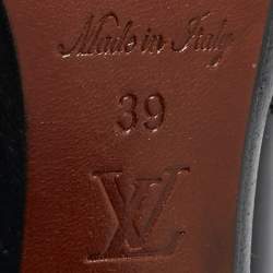 Louis Vuitton Black Patent Leather and Suede Studio Ankle Length Boots Size 39
