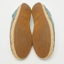 Louis Vuitton Blue Monogram Denim Starboard Espadrille Loafers Size 36