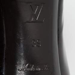 مملوكة مسبقًا Louis Vuitton Brown/Burgundy Patent Leather And Infini Canvas Bow Peep Toe Platform Pumps Size 39