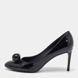 Louis Vuitton Black Patent Leather Ball Pumps Size 38