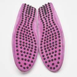 Louis Vuitton Pink Suede Slip On Loafers Size 39.5