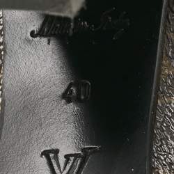 Louis Vuitton Brown/Black Monogram Canvas and Leather Star Trail Ankle Length Boots Size 40