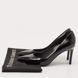 Louis Vuitton Black Patent Leather Eyeline Pumps Size 36.5