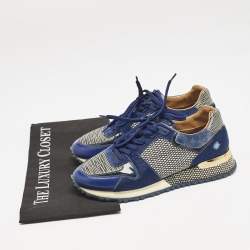 Louis Vuitton Two Tone Leather and Calf hair Run Away Sneakers Size 35.5