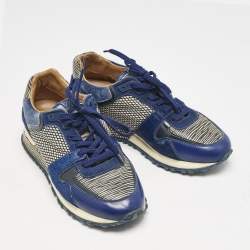 Louis Vuitton Two Tone Leather and Calf hair Run Away Sneakers Size 35.5
