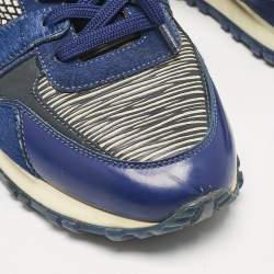 Louis Vuitton Two Tone Leather and Calf hair Run Away Sneakers Size 35.5