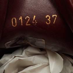 Louis Vuitton Burgundy Monogram Suede and Patent Leather Cliff Top Wedge Sneakers Size 37