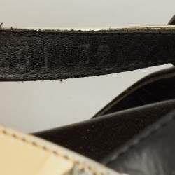 Louis Vuitton Black/gold Monogram Canvas and Leather Monogram Pool Pillow Comfort Flat Sandals Size 39