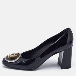 Louis Vuitton Black Patent Leather Madeleine Pumps Size 39