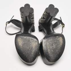 مملوكة مسبقًا صندل لوي فيتون بلاتفورم مونوغرام جاكار أسود سيولويت مقاس 40