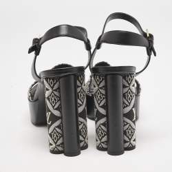 مملوكة مسبقًا صندل لوي فيتون بلاتفورم مونوغرام جاكار أسود سيولويت مقاس 40