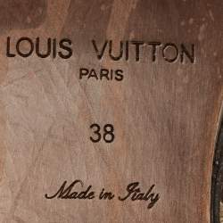 Louis Vuitton Brown Calf Hair Buckle Clogs Size 38