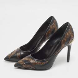 Louis Vuitton Monogram Canvas And Leather First Lady Pointed Toe Pumps Size 36.5