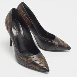 Louis Vuitton Monogram Canvas And Leather First Lady Pointed Toe Pumps Size 36.5