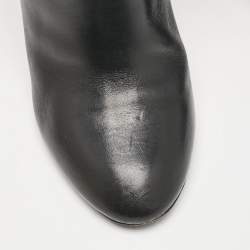 Louis Vuitton Black Leather Silhouette Over The Knee Boots Size 39