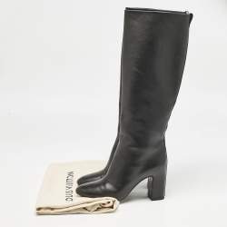 Louis Vuitton Black Leather Donna Knee Length Boots Size 39