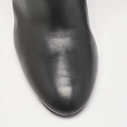 Louis Vuitton Black Leather Donna Knee Length Boots Size 39