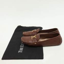 Louis Vuitton Brown Leather Oxford Loafers Size 37.5