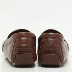 Louis Vuitton Brown Leather Oxford Loafers Size 37.5