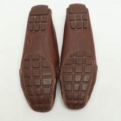 Louis Vuitton Brown Leather Oxford Loafers Size 37.5